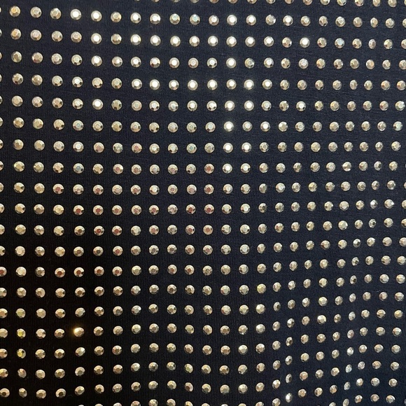 INC Petite Navy Blue Rhinestone Embellished Cap Sleeve Top Sz. Petite - Picture 2 of 7